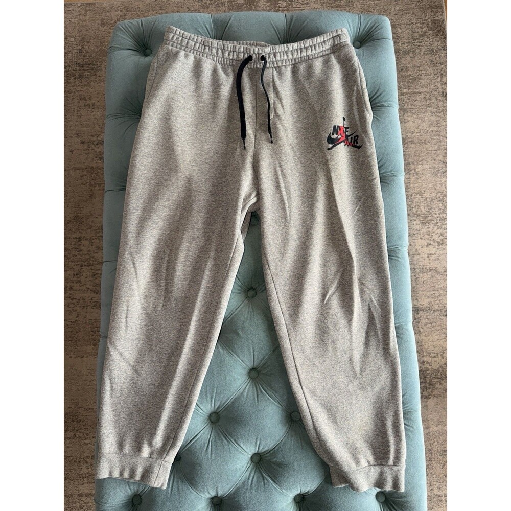 Nike Air Jordan Classic Jumpman Fleece Joggers Pants Mens Size Large DH9502-091 - Picture 1 of 5